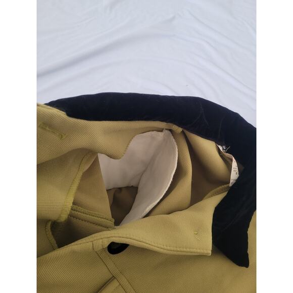 Vintage Velvet Collared Button Jacket Blazer Size 6 Green Preppy Retro Old Money - Picture 9 of 9